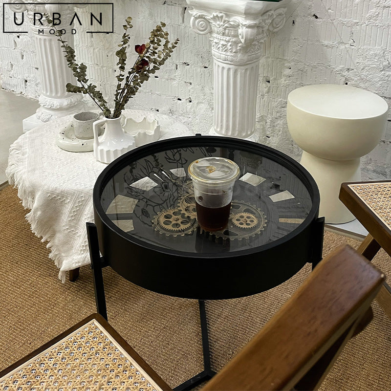 BRANO Industrial Clock Side Table