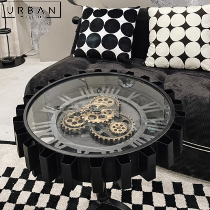 BRANO Industrial Clock Side Table