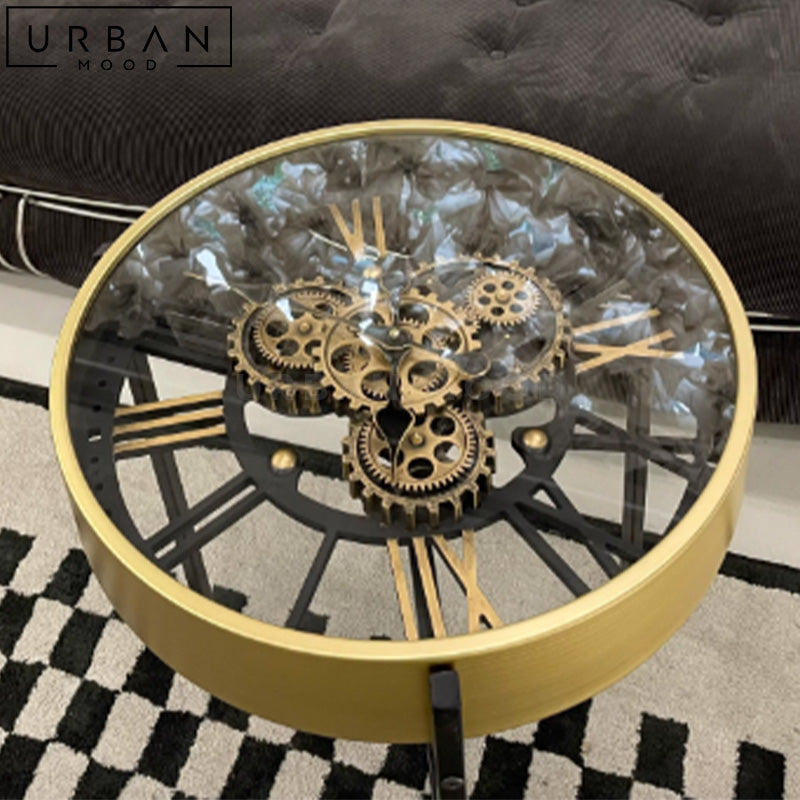 BRANO Industrial Clock Side Table – Urban Mood