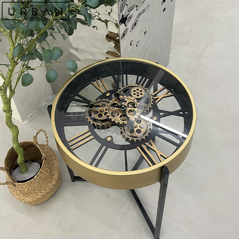 BRANO Industrial Clock Side Table