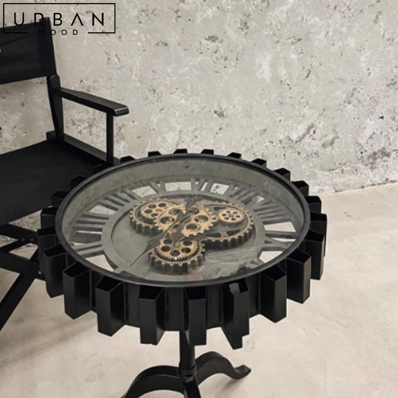 BRANO Industrial Clock Side Table