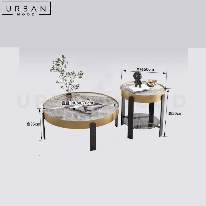 BRAUN Modern Sintered Stone Round Coffee Table