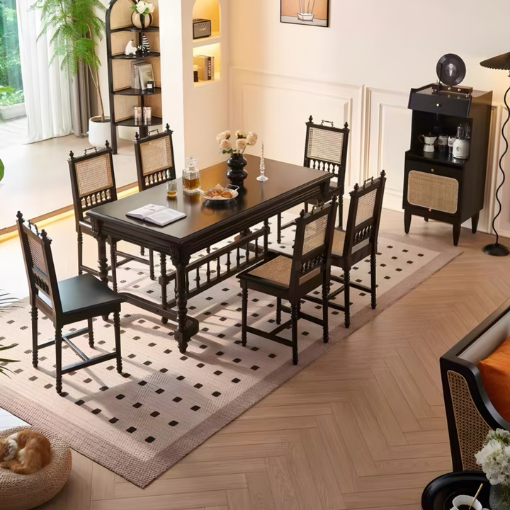 BRAVION Victorian Solid Wood Dining Table - Urban Mood Singapore