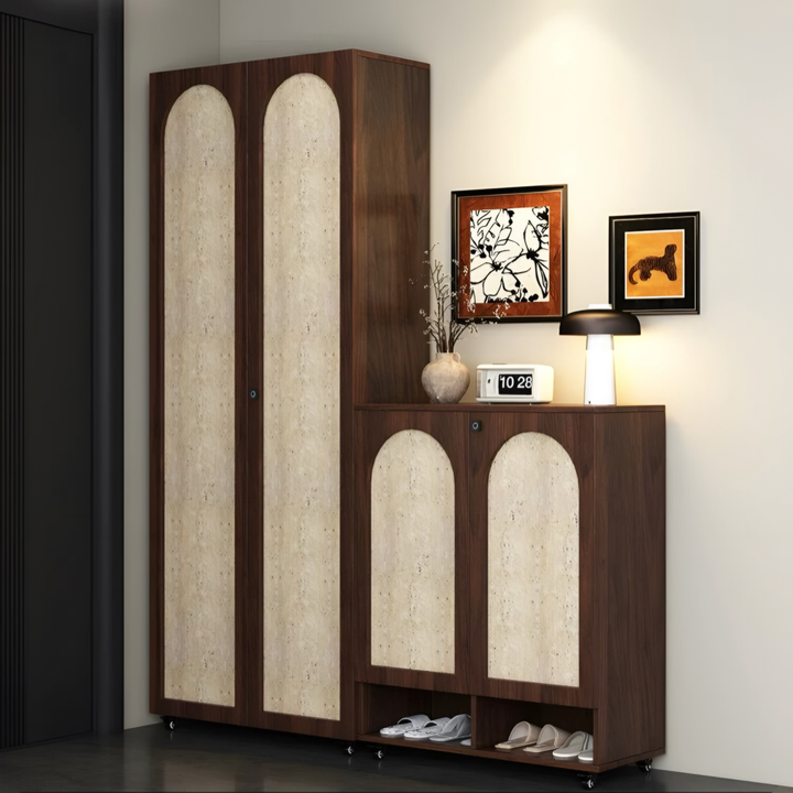 BRIARWOOD Modern Travertine Shoe Cabinet - Urban Mood Singapore