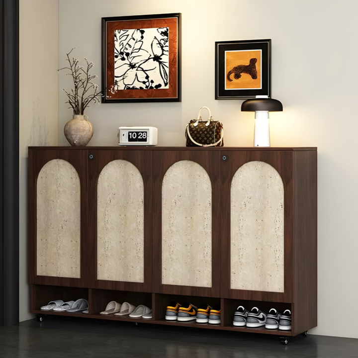 BRIARWOOD Modern Travertine Shoe Cabinet - Urban Mood Singapore