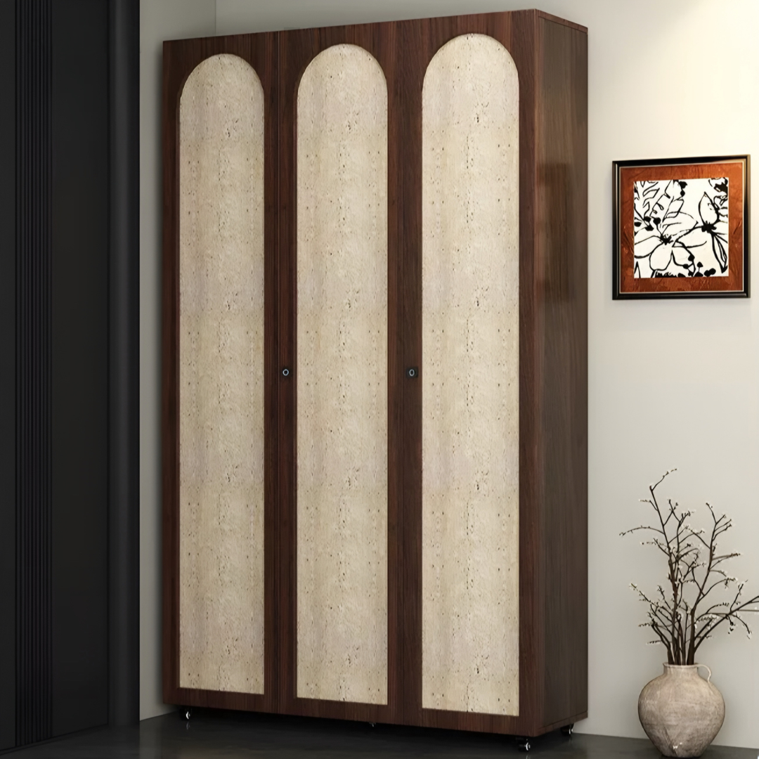 BRIARWOOD Modern Travertine Shoe Cabinet - Urban Mood Singapore