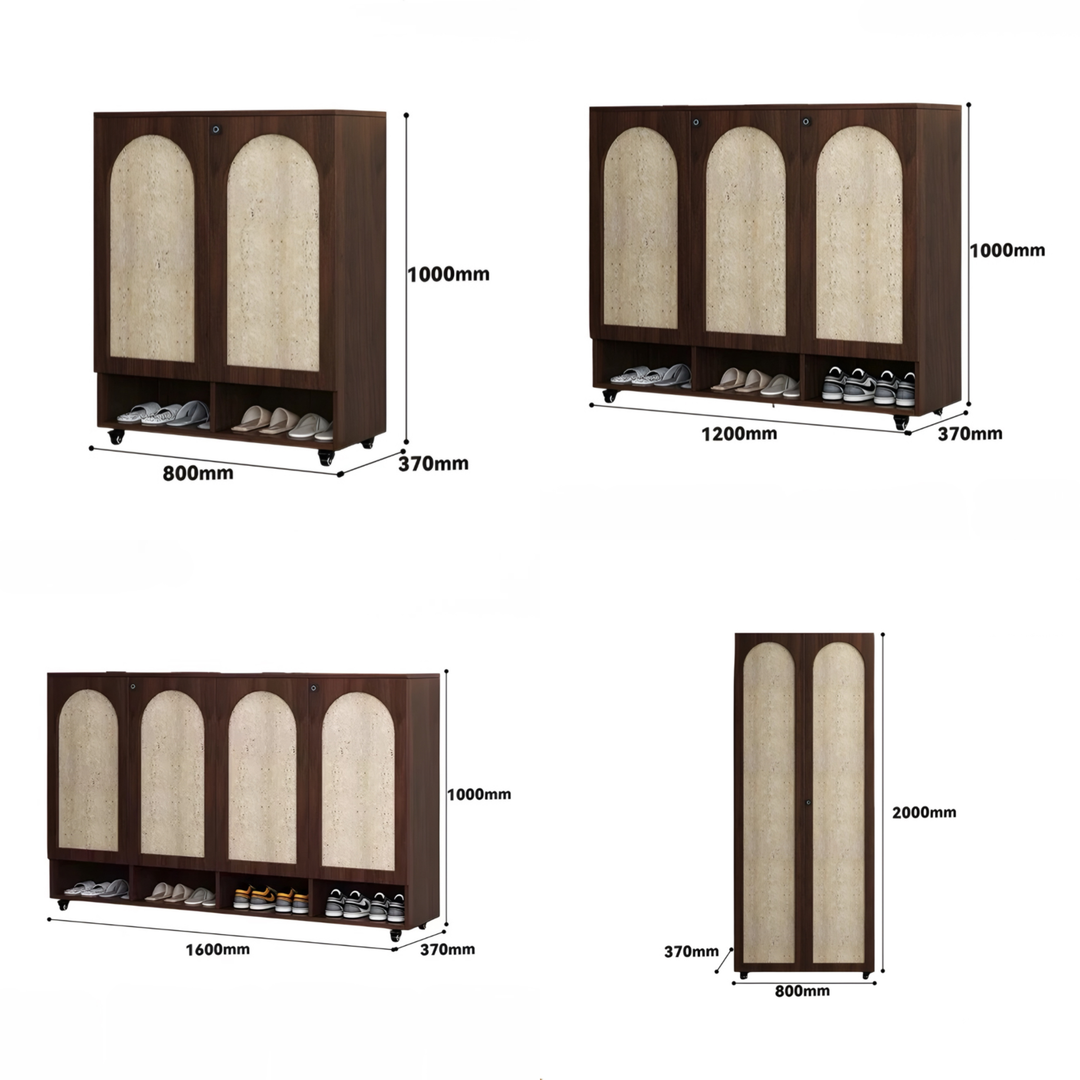 BRIARWOOD Modern Travertine Shoe Cabinet - Urban Mood Singapore