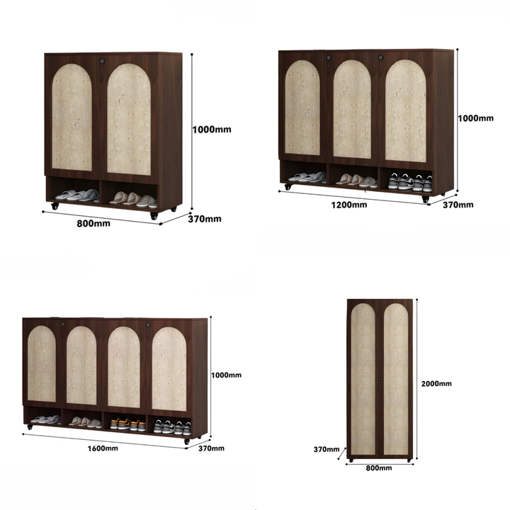 BRIARWOOD Modern Travertine Shoe Cabinet - Urban Mood Singapore