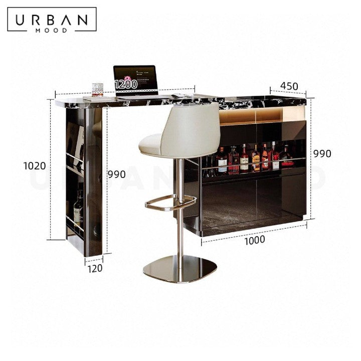 BRIKE Modern Sintered Stone Bar Table