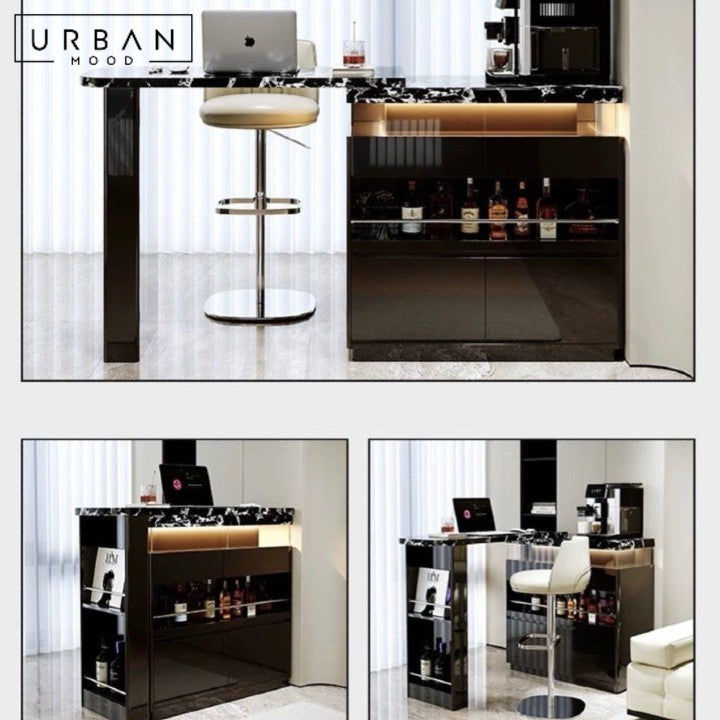 BRIKE Modern Sintered Stone Bar Table