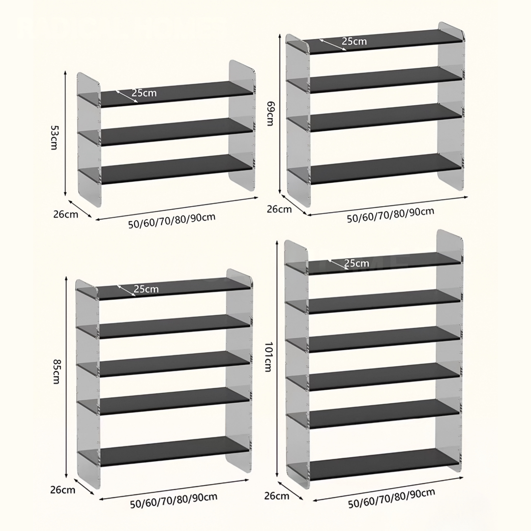 BROMLEY Modern Acrylic Shoe Rack - Urban Mood Singapore