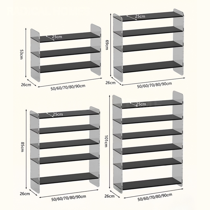 BROMLEY Modern Acrylic Shoe Rack - Urban Mood Singapore