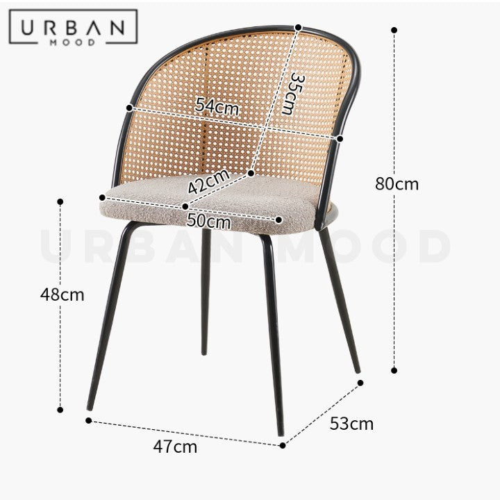 BRUCKNER Modern Rattan Dining Chair