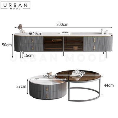 BRUGER Modern TV Console & Coffee Table