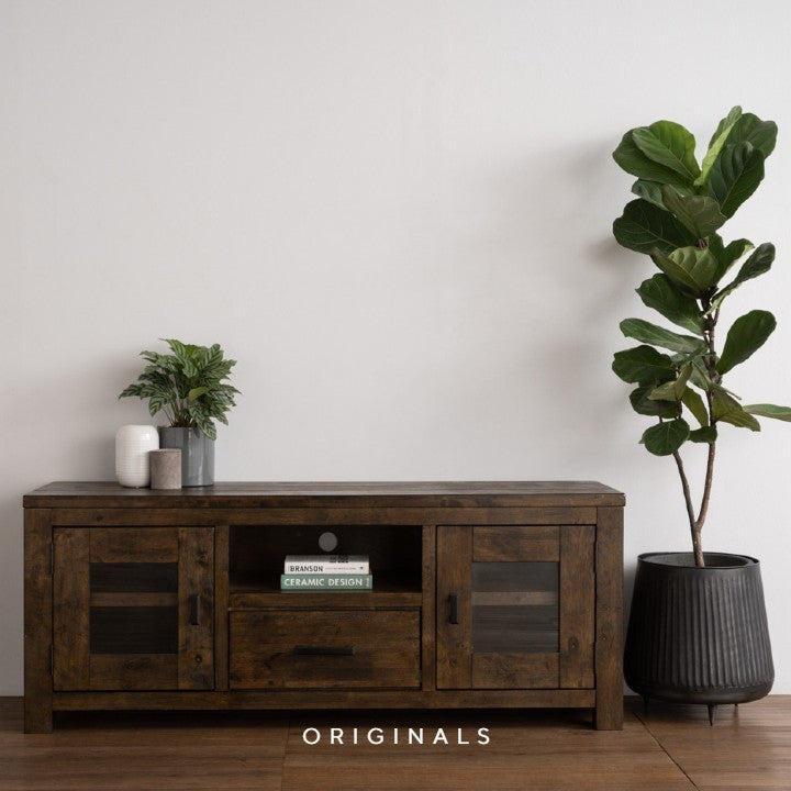 BRUNIL Rustic Solid Wood TV Console