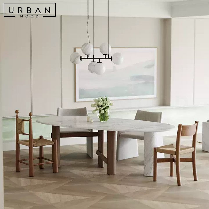 BRYNDIS Modern Marble Dining Table