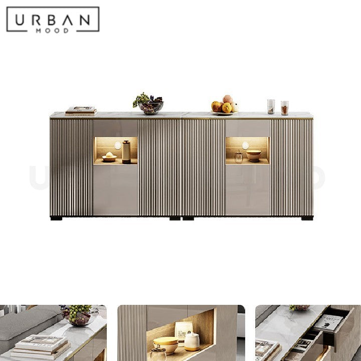 BUCHNER Modern Slim Sintered Stone Sideboard