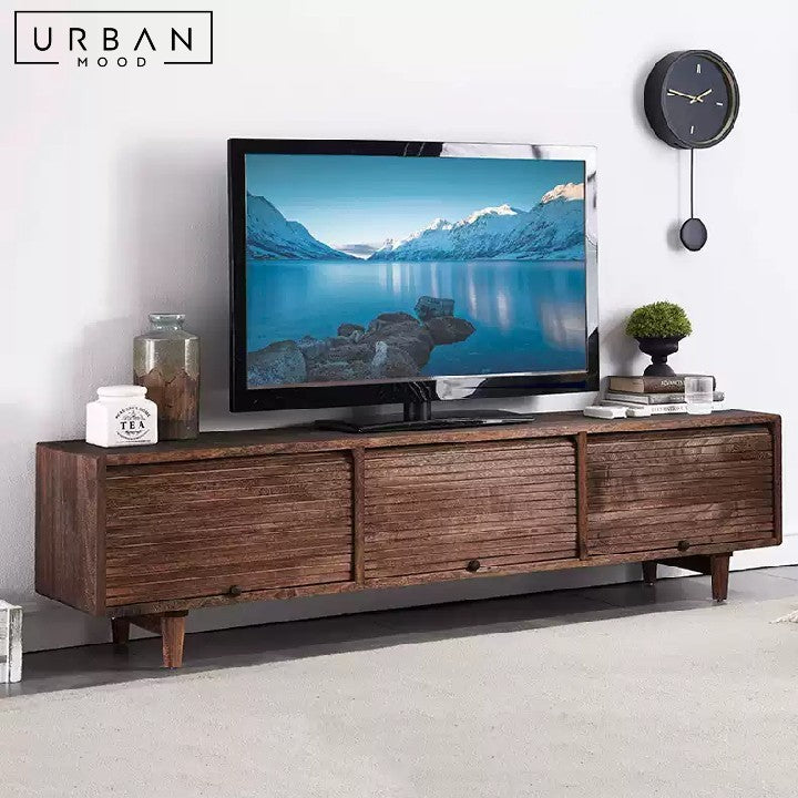 BUDIMIR Rustic Solid Wood TV Console