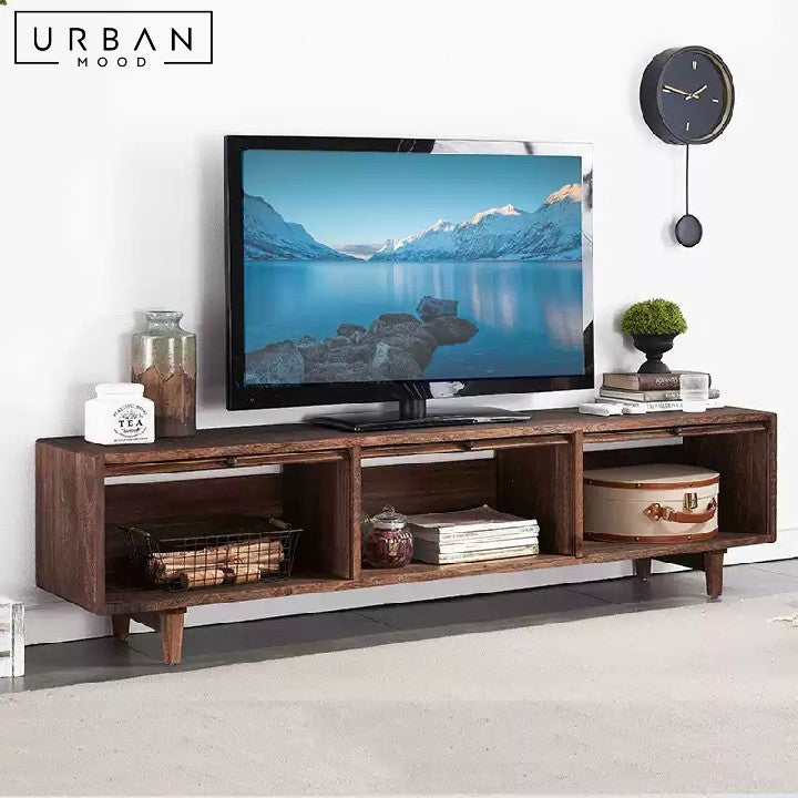 BUDIMIR Rustic Solid Wood TV Console