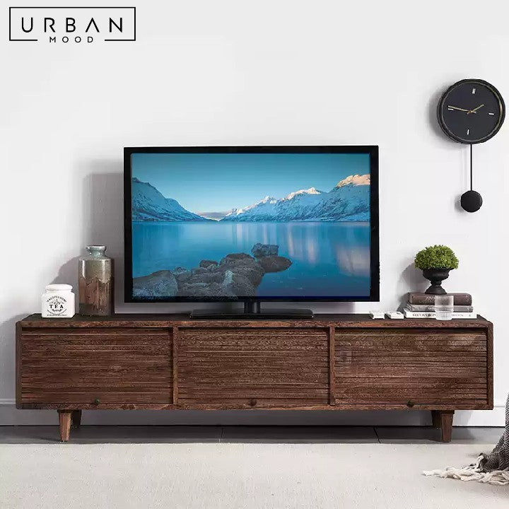 BUDIMIR Rustic Solid Wood TV Console