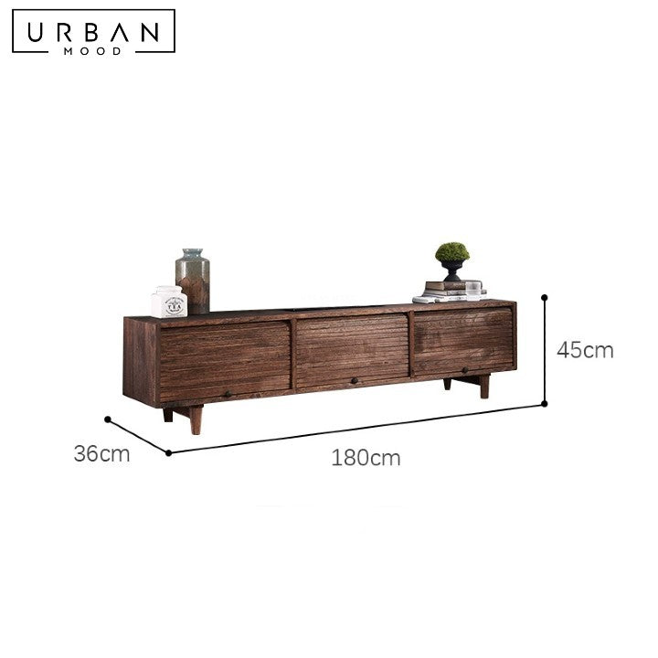 BUDIMIR Rustic Solid Wood TV Console