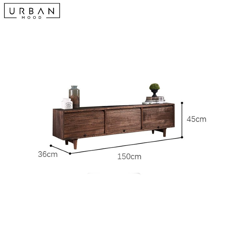 BUDIMIR Rustic Solid Wood TV Console