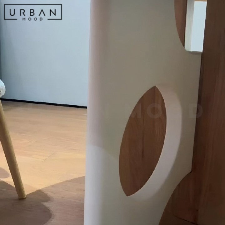 BUELENS Japandi Solid Wood Round Dining Table