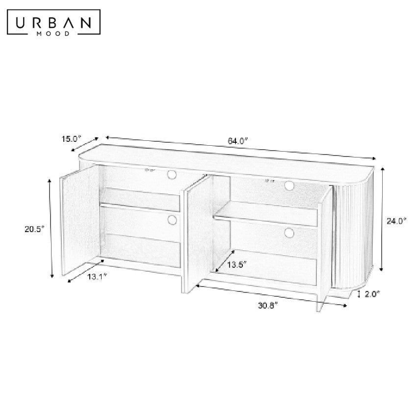 BUENA Modern Solid Wood Sideboard