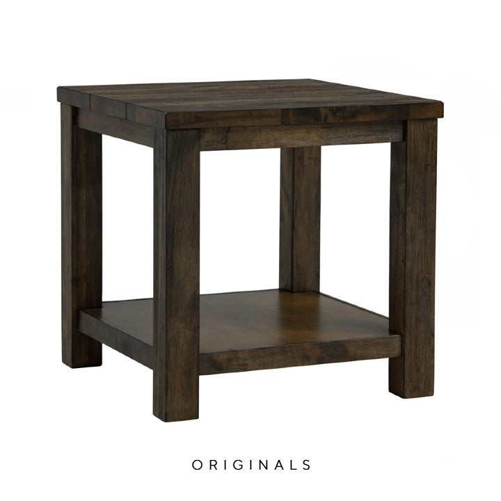 BUKURIJE Rustic Solid Wood Side Table
