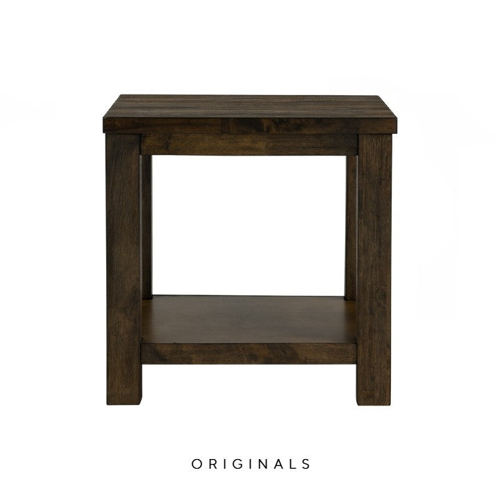 BUKURIJE Rustic Solid Wood Side Table
