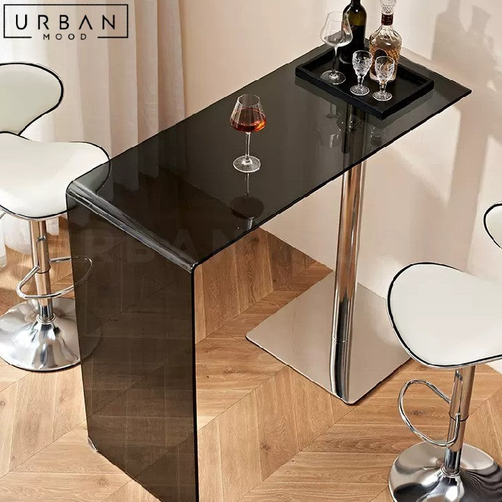 BULLER Modern Glass Bar Table