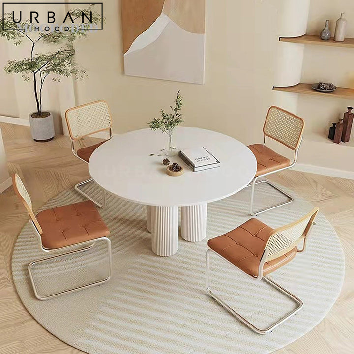 BURKE Japandi Sintered Stone Round Dining Table