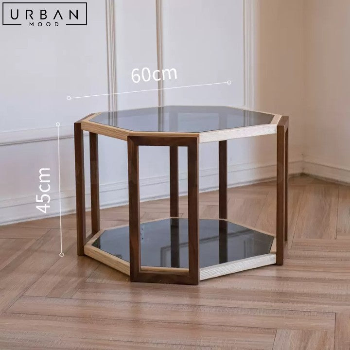 BURREN Vintage Glass Coffee Table