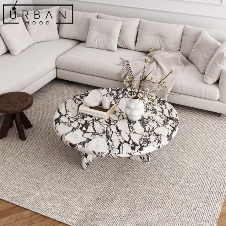 BIANCO Modern Round Marble Coffee Table