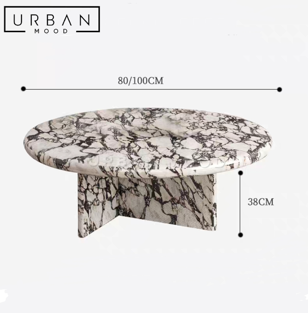 BIANCO Modern Round Marble Coffee Table