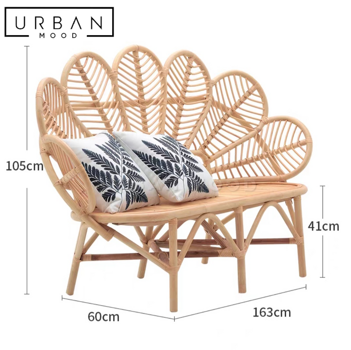 BLANCHE Rustic Rattan Chair