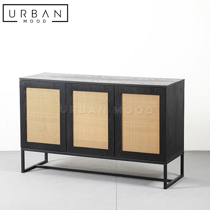 BRETT Rustic Rattan Sideboard