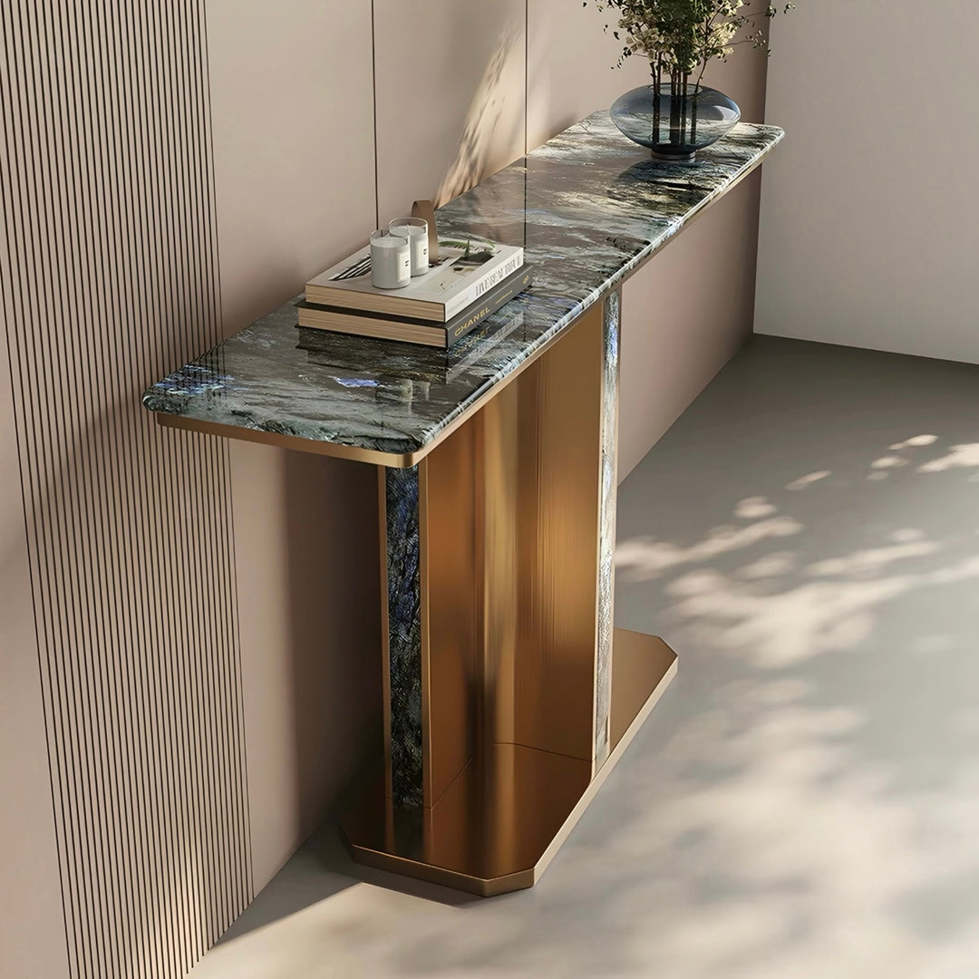 DORVANE Modern Natural Marble Console Table - Cassa Haus Singapore