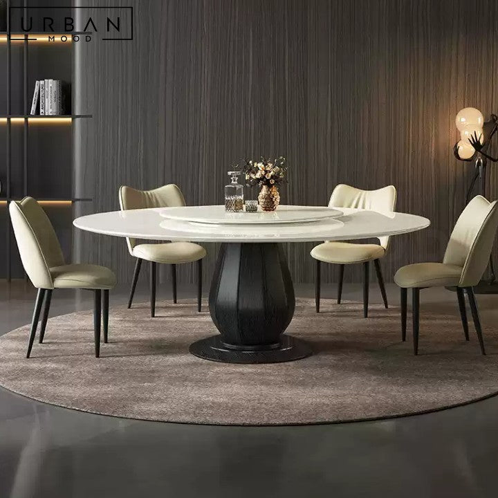 CABEZ Modern Round Marble Dining Table