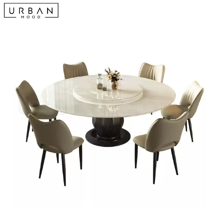 CABEZ Modern Round Marble Dining Table