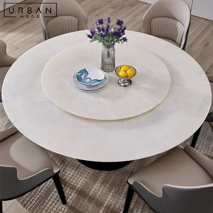 CABEZ Modern Round Marble Dining Table