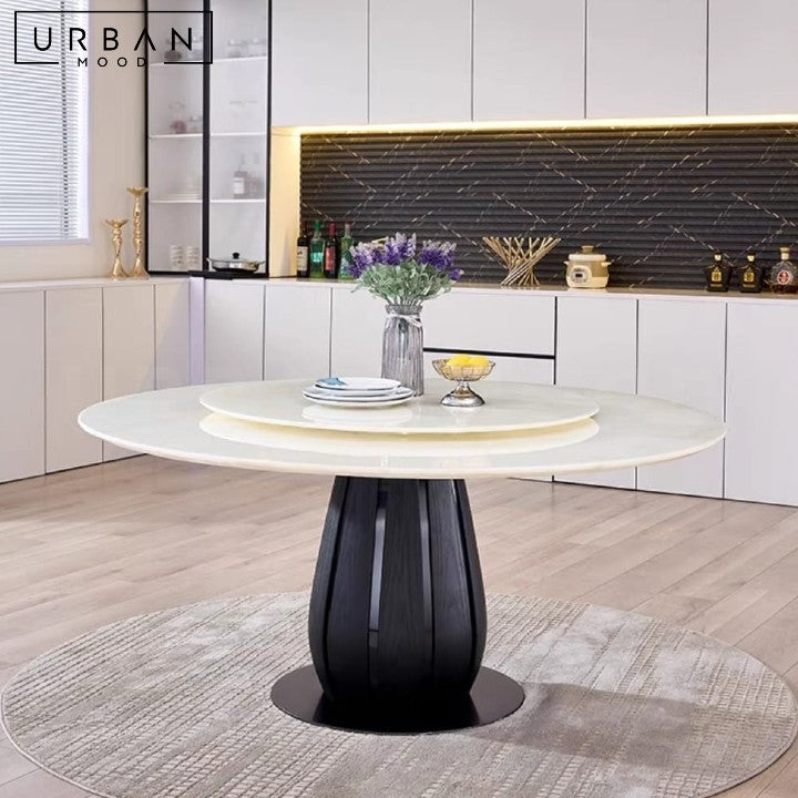 CABEZ Modern Round Marble Dining Table