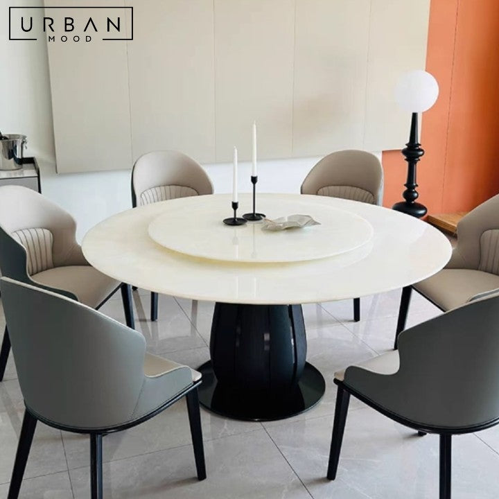 CABEZ Modern Round Marble Dining Table