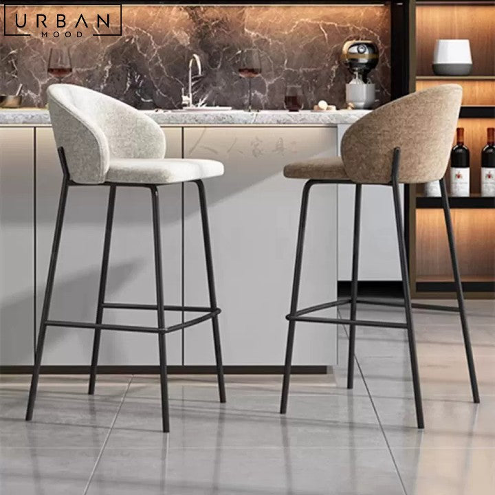 CABRAL Modern Fabric Bar Stool