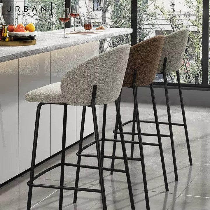 CABRAL Modern Fabric Bar Stool