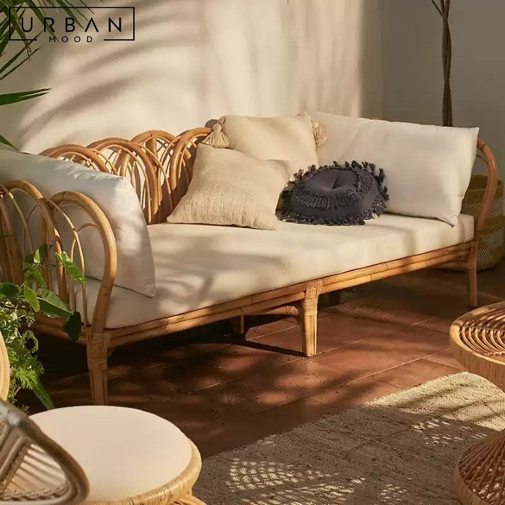 CACERES Rustic Rattan Sofa