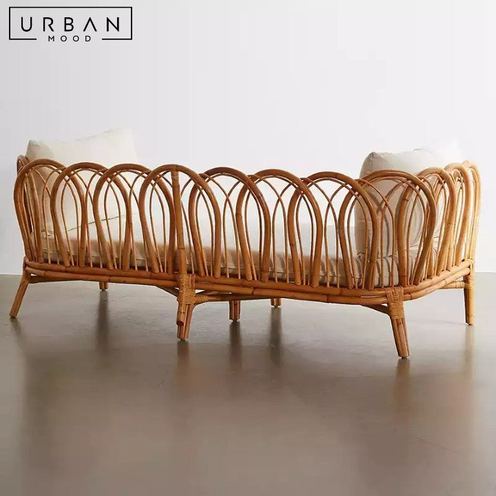 CACERES Rustic Rattan Sofa