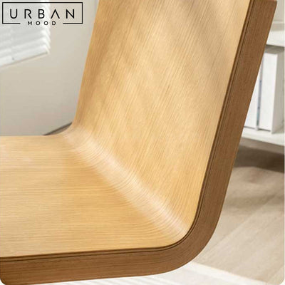 CADEN Japandi Solid Wood Dining Chair