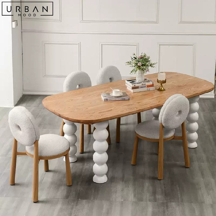 CIAO Japandi Solid Wood Dining Table