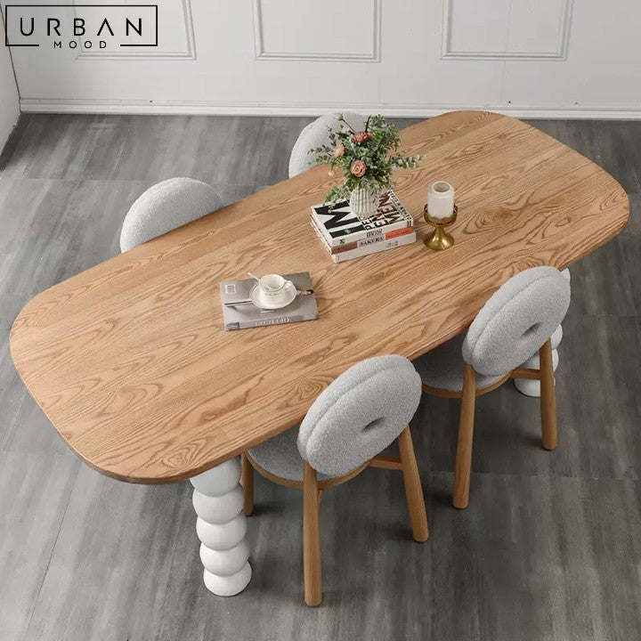 CIAO Japandi Solid Wood Dining Table